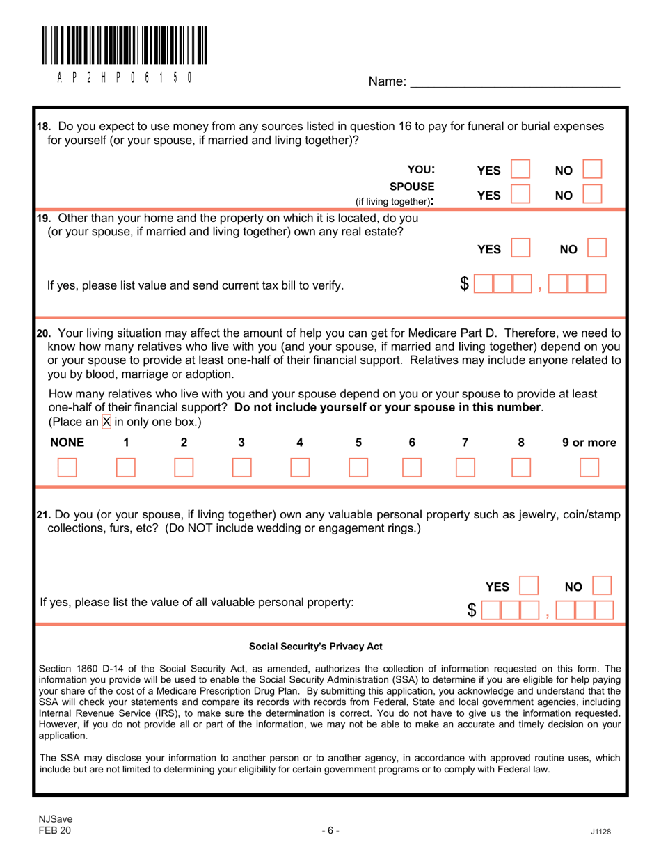 Form NJSAVE - Fill Out, Sign Online and Download Printable PDF, New ...