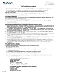 Form RU9 Refund Application - New Jersey, Page 2