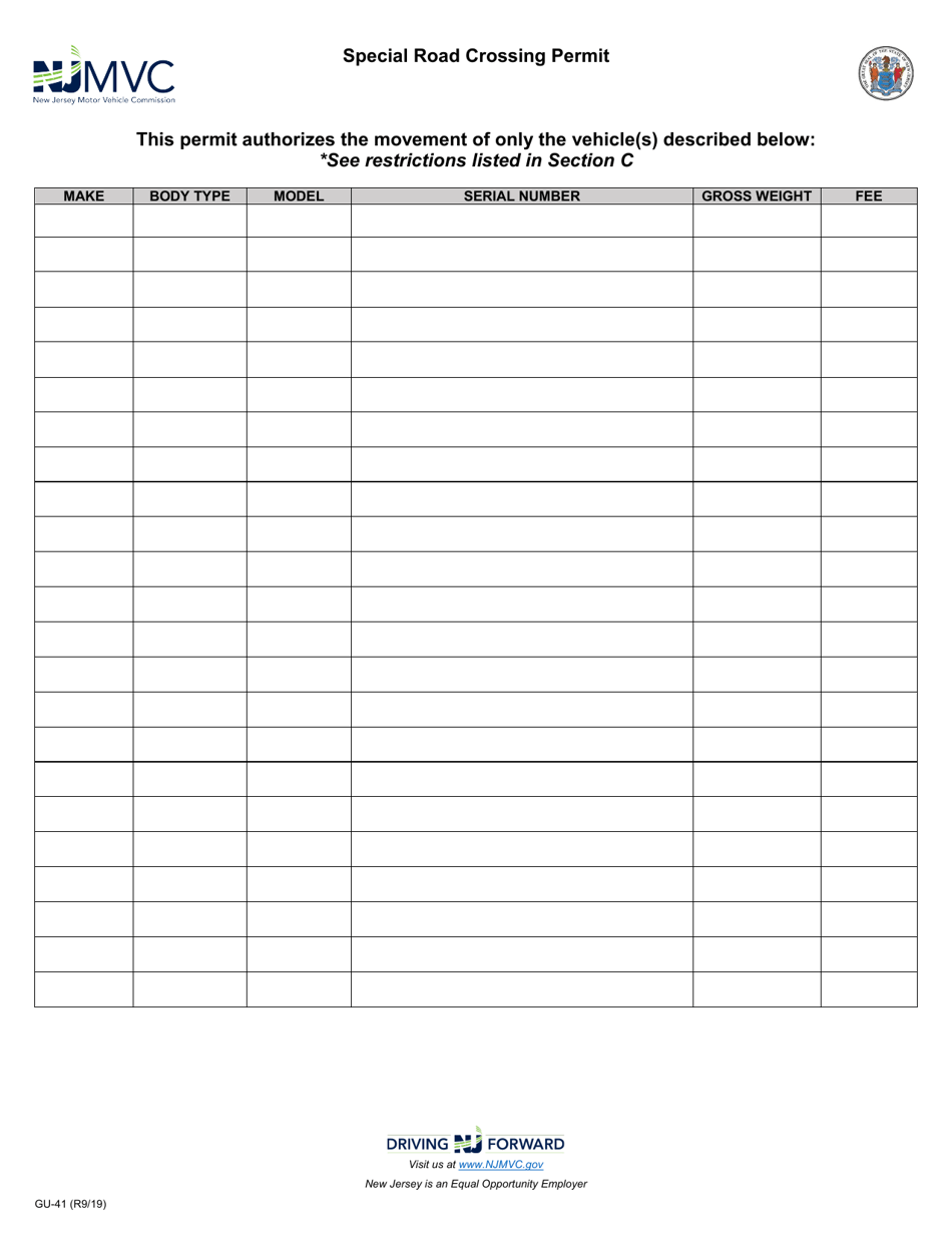 Form GU-41 - Fill Out, Sign Online And Download Fillable PDF, New ...