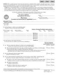 Form 10079 Plea Form - New Jersey (English/Spanish)