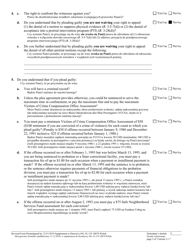 Form 10079 Plea Form - New Jersey (English/Polish), Page 2
