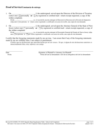 Form 10327 Civil Action Complaint (State Equalization Table - School Aid) - New Jersey (English/Spanish), Page 4