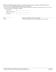 Form 10335 Civil Action Complaint (Correction of Error) - New Jersey (English/Spanish), Page 2