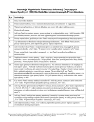 Form 10517 &quot;Civil Case Information Statement (Cis)&quot; - New Jersey (English/Polish), Page 2