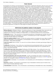 Form A (10554) Civil Action Answer - New Jersey (English/Spanish), Page 3