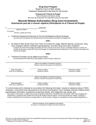 Form 10753 Application to the Drug Court Program - New Jersey (English/Spanish), Page 3