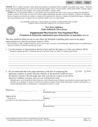 Document preview: Form 11077 Supplemental Plea Form for Non-negotiated Pleas - New Jersey (English/Spanish)