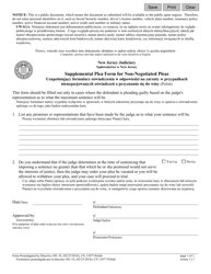 Document preview: Form 11077 Supplemental Plea Form for Non-negotiated Pleas - New Jersey (English/Polish)