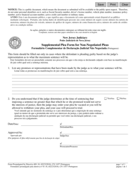 Document preview: Form 11077 Supplemental Plea Form for Non-negotiated Pleas - New Jersey (English/Portuguese)
