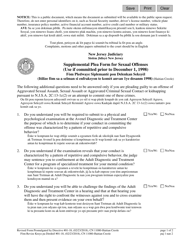 Document preview: Form 11080 Supplemental Plea Form for Sexual Offenses (Use if Committed Prior to December 1, 1998) - New Jersey (English/Haitian Creole)