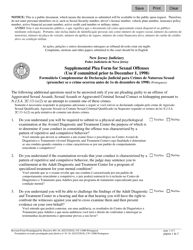 Document preview: Form 11080 Supplemental Plea Form for Sexual Offenses (Use if Committed Prior to December 1, 1998) - New Jersey (English/Portuguese)