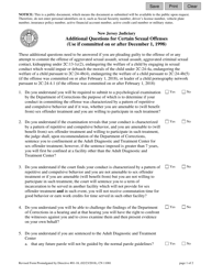 Document preview: Form 11081 Additional Questions for Certain Sexual Offenses Committed on or After December 1, 1998 - New Jersey