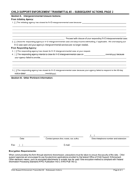 Child Support Enforcement Transmittal #2 - Subsequent Actions, Page 2