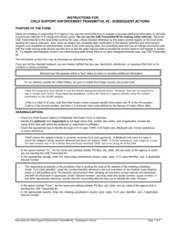 Child Support Enforcement Transmittal #2 - Subsequent Actions, Page 3