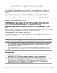Child Support Locate Request, Page 2