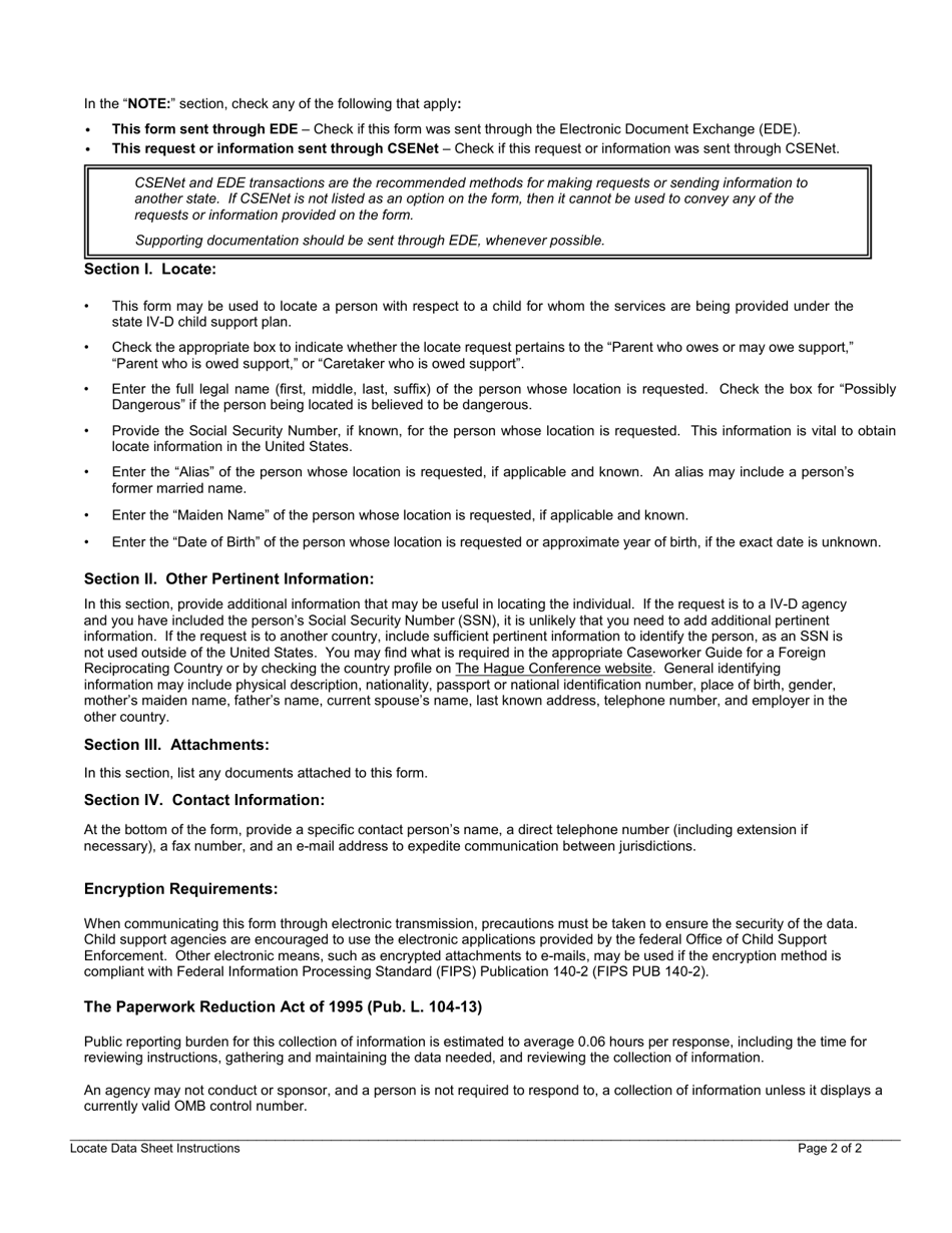 Child Support Locate Request, Page 3