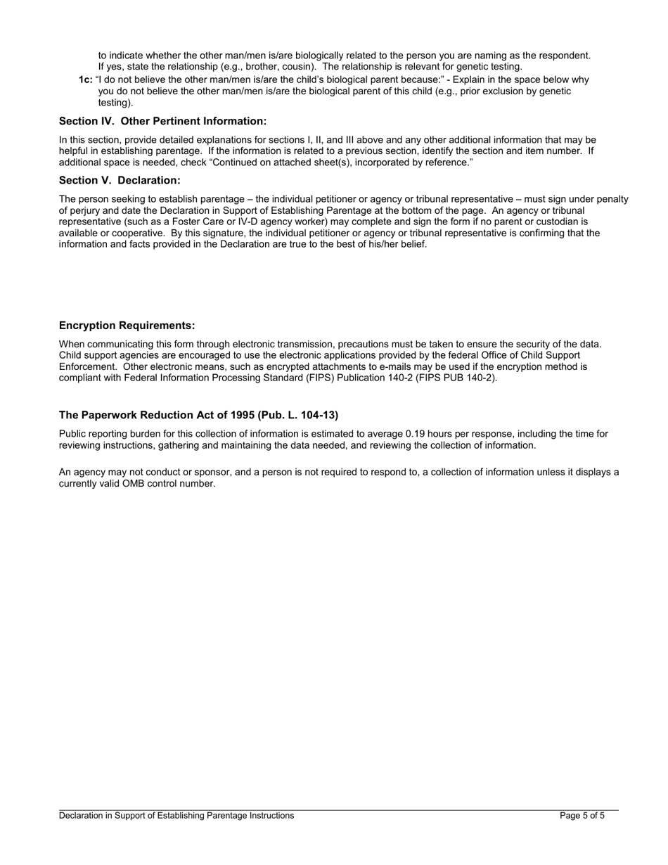 Declaration in Support of Establishing Parentage, Page 10