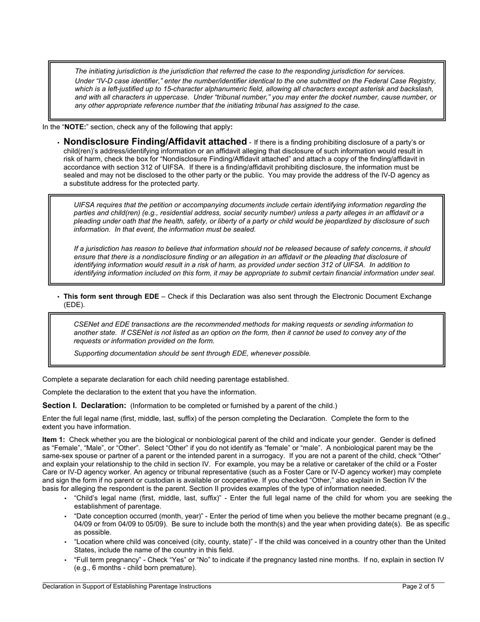 Declaration in Support of Establishing Parentage, Page 7