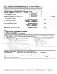 Document preview: Child Support Enforcement Transmittal #1 - Initial Request