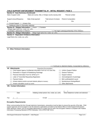 Child Support Enforcement Transmittal #1 - Initial Request, Page 2