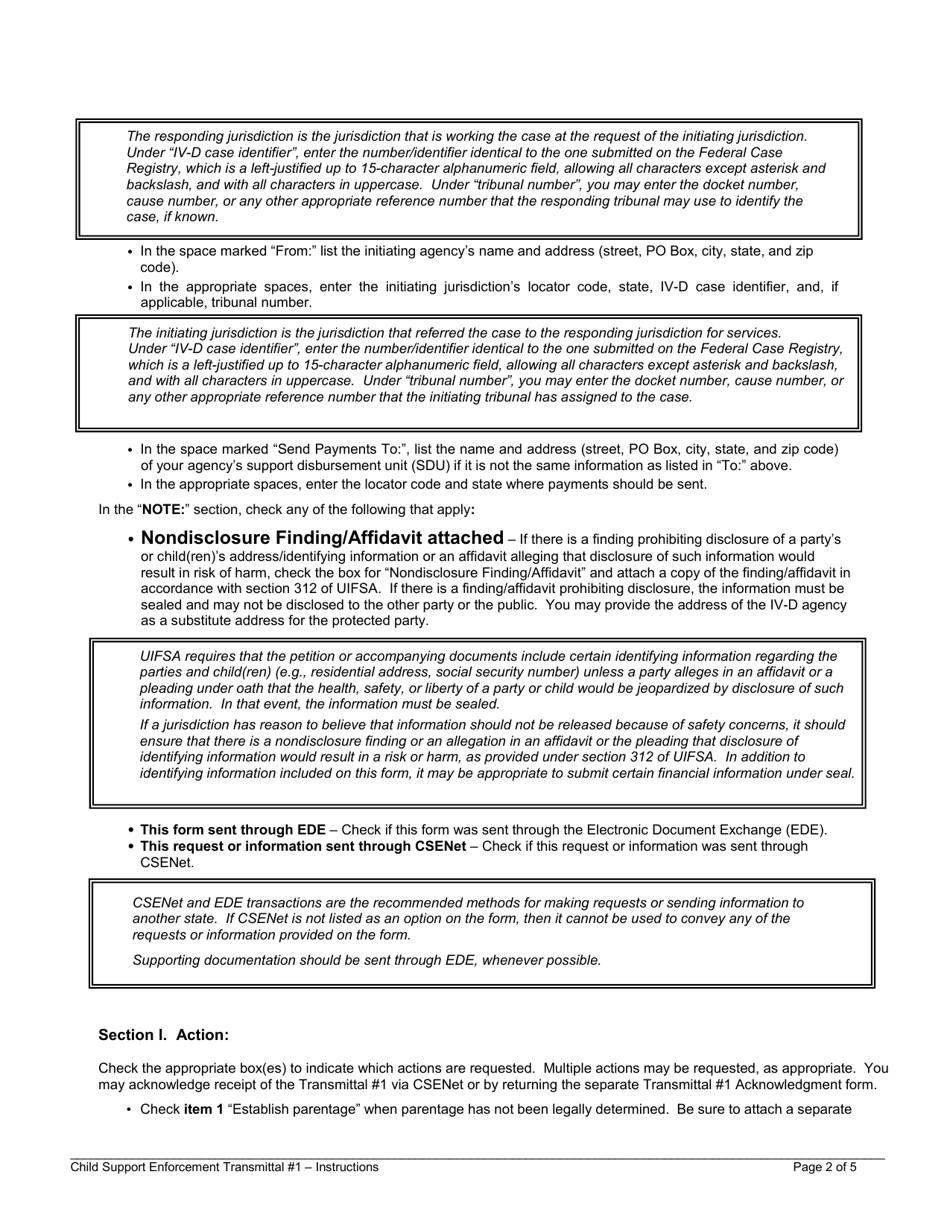 Child Support Enforcement Transmittal #1 - Initial Request, Page 4