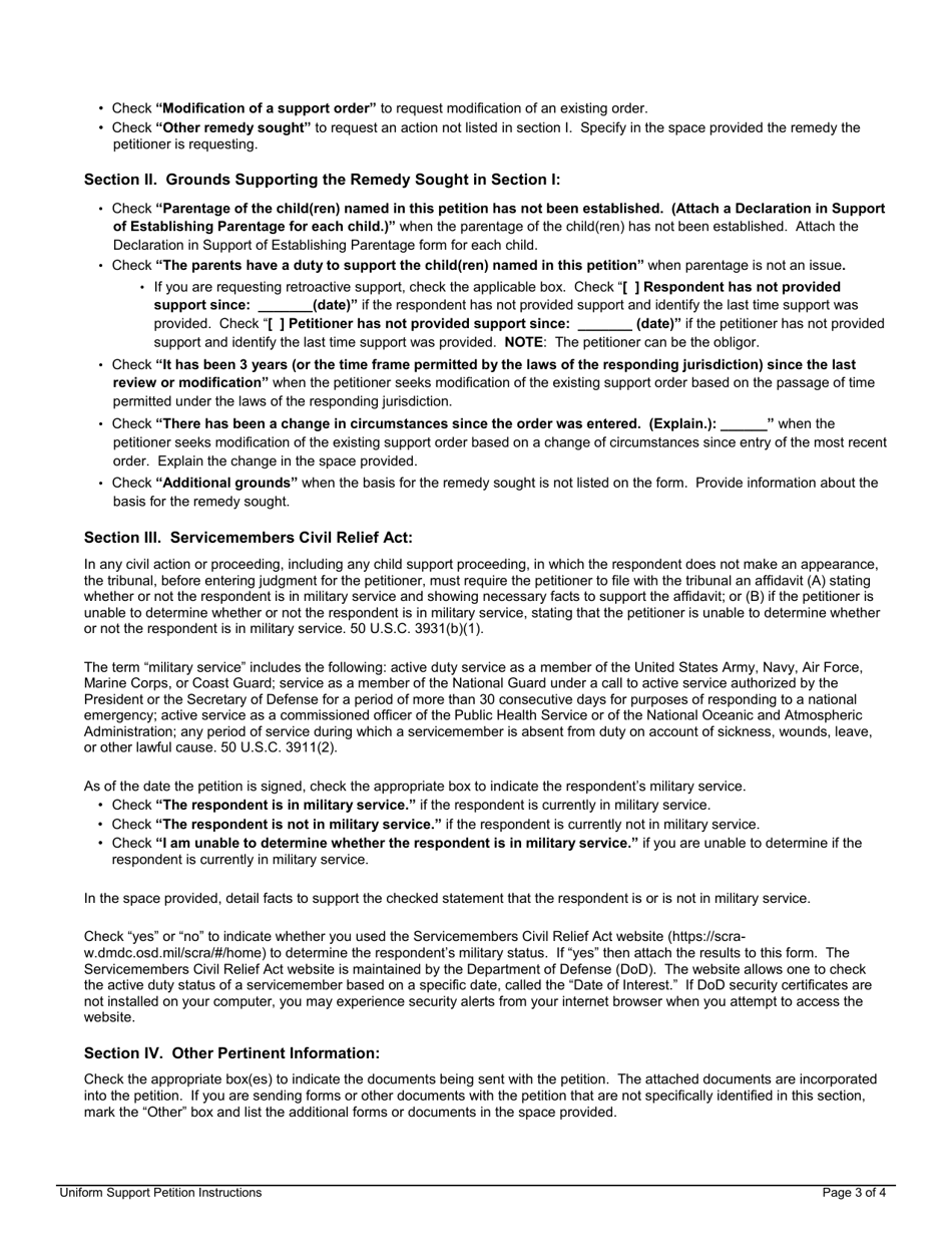 Uniform Support Petition, Page 5