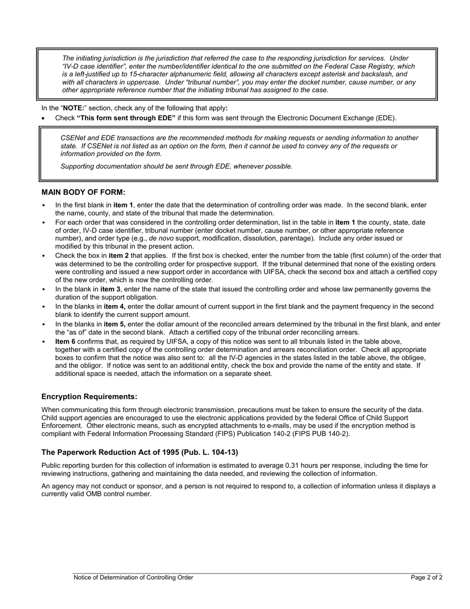 Notice of Determination of Controlling Order, Page 4