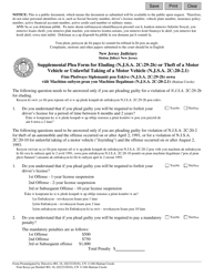 Document preview: Form 11168 Supplemental Plea Form for Eluding (N.j.s.a. 2c:29-2b) or Theft of a Motor Vehicle or Unlawful Taking of a Motor Vehicle (N.j.s.a. 2c:20-2.1) - New Jersey (English/Haitian Creole)