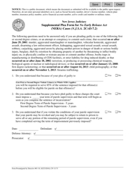 Document preview: Form 11171 Supplemental Plea Form for No Early Release Act (Nera) Cases (N.j.s.a. 2c:43-7.2) - New Jersey