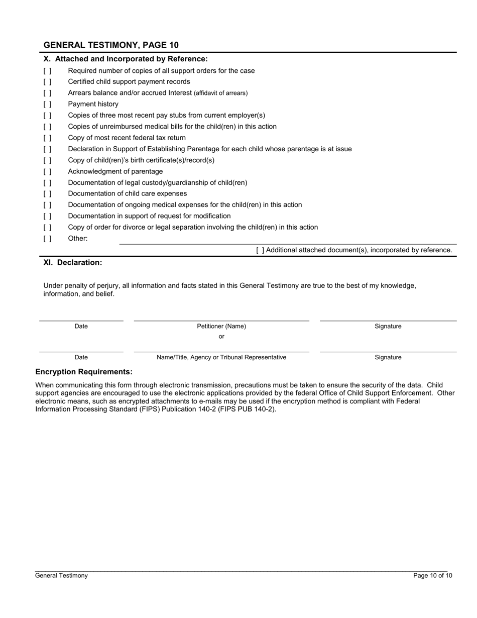 General Testimony, Page 10