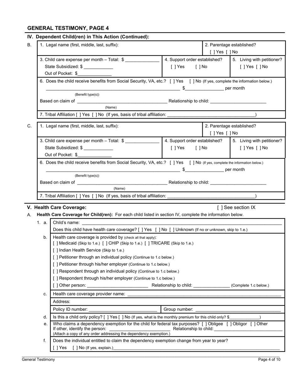General Testimony, Page 4
