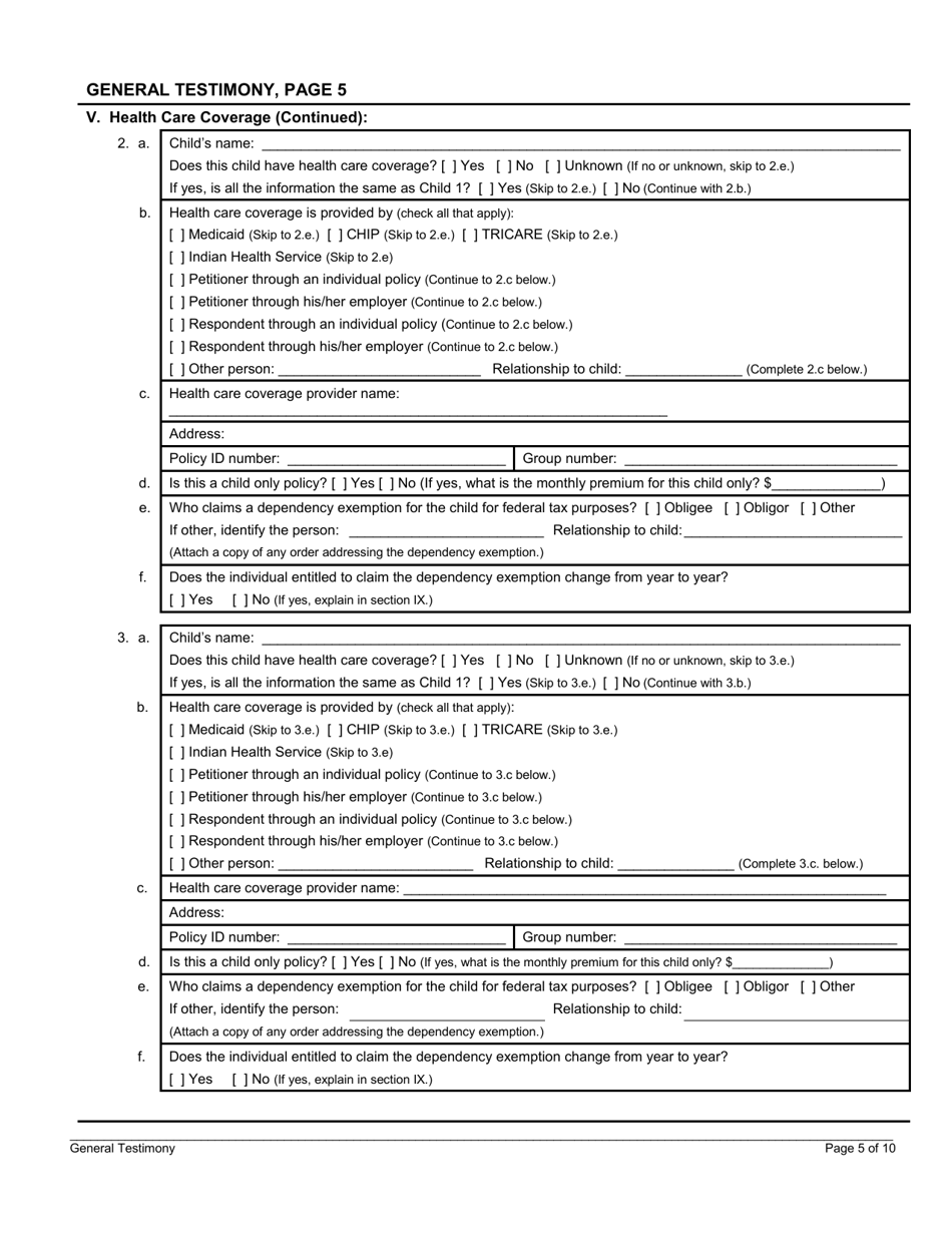 General Testimony, Page 5