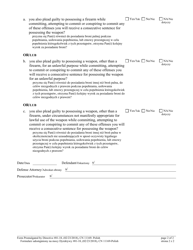 Form 11169 Additional Questions for Certain Drug and Weapons Offenses Committed on or After June 24, 1998 - New Jersey (English/Polish), Page 2