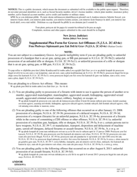 Document preview: Form 11172 Supplemental Plea Form for Graves Act Offenses (N.j.s.a. 2c:43-6c) - New Jersey (English/Haitian Creole)