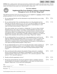 Document preview: Form 11728 Supplemental Plea Form Mandatory Sentence to Special Probation Pursuant to N.j.s.a. 2c:35-14.2 "drug Court" - New Jersey