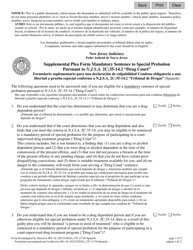 Document preview: Form 11728 Supplemental Plea Form Mandatory Sentence to Special Probation Pursuant to N.j.s.a. 2c:35-14.2 "drug Court" - New Jersey (English/Spanish)