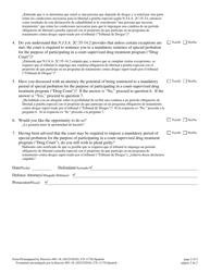 Form 11728 Supplemental Plea Form Mandatory Sentence to Special Probation Pursuant to N.j.s.a. 2c:35-14.2 &quot;drug Court&quot; - New Jersey (English/Spanish), Page 2