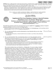 Document preview: Form 11728 Supplemental Plea Form Mandatory Sentence to Special Probation Pursuant to N.j.s.a. 2c:35-14.2 "drug Court" - New Jersey (English/Polish)