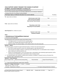 Document preview: Child Support Agency Request for Change of Support Payment Location Pursuant to Uifsa 319