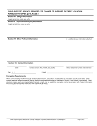 &quot;Child Support Agency Request for Change of Support Payment Location Pursuant to Uifsa 319&quot;, Page 2