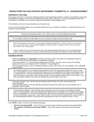 Child Support Enforcement Transmittal #1 - Initial Request Acknowledgment, Page 3