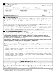 Form 12305 Pretrial Intervention Program Application - New Jersey (English/Korean), Page 3