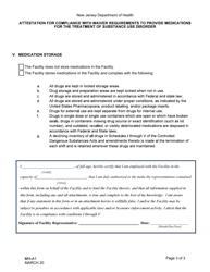 Form MH-A1 Attestation for Compliance With Wavier Requirements to Provide Medications for the Treatment of Substance Use Disorder - New Jersey, Page 3