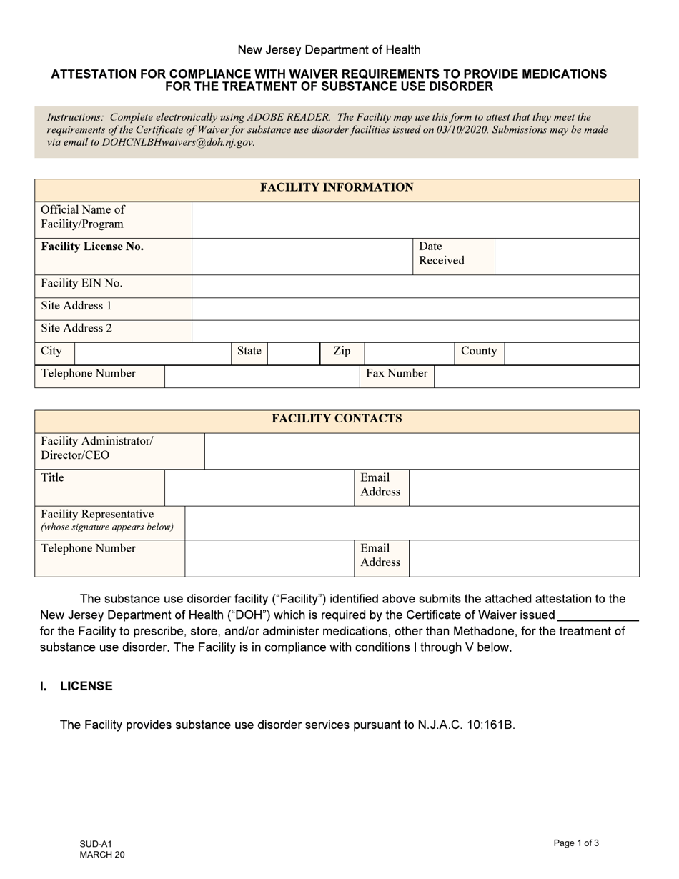 Form SUDA1 Fill Out, Sign Online and Download Fillable PDF, New