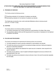 Form SUD-A1 Attestation for Compliance With Waiver Requirements to Provide Medications for the Treatment of Substance Use Disorder - New Jersey, Page 2