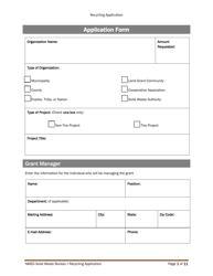 Recycling and Illegal Dumping Grant Application Form - New Mexico, Page 10