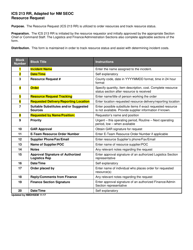 Resource Request (ICS 213 Rr), Adapted for Nm Seoc - New Mexico, Page 2