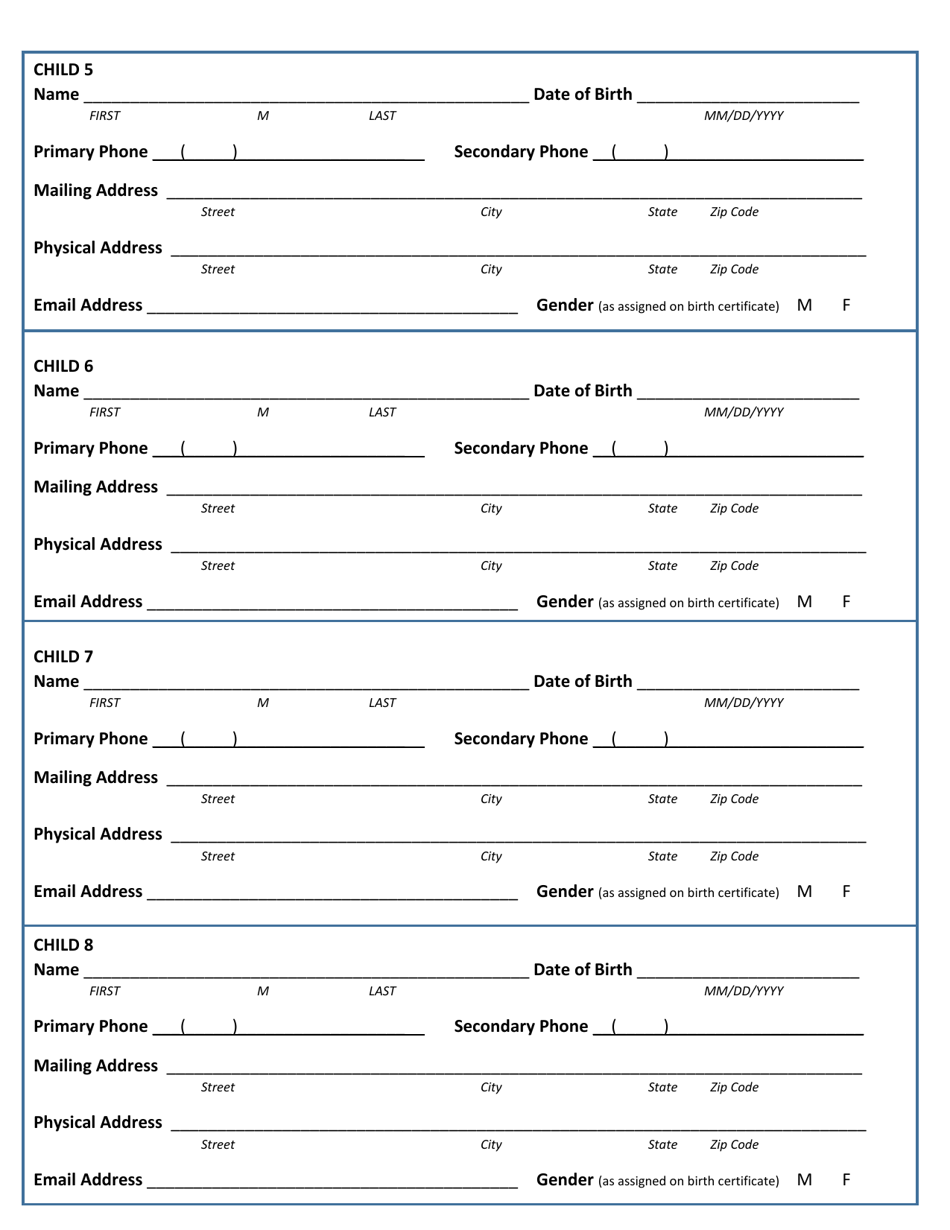 Demographic and Contact Information Form - New Mexico, Page 3
