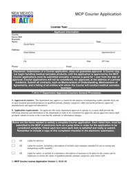 Document preview: Mcp Courier Application - New Mexico
