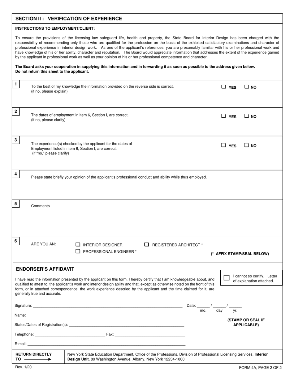 Interior Design Form 4A - Fill Out, Sign Online and Download Printable ...